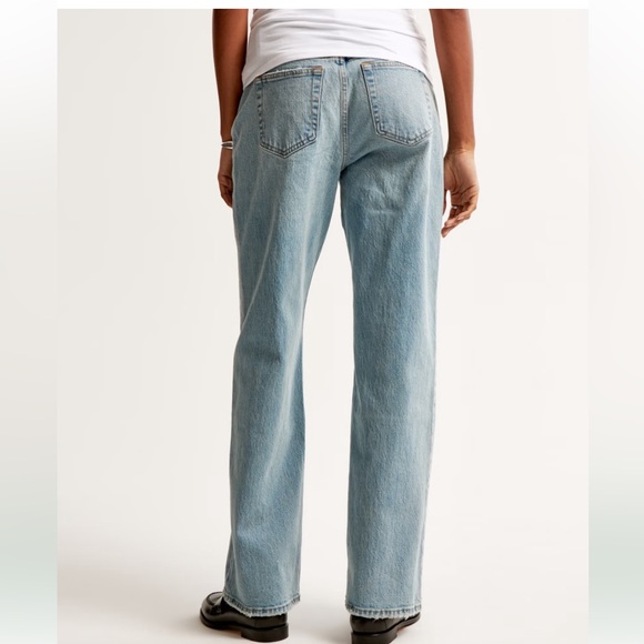 Abercrombie & Fitch Women's The Baggy Maternity Jeans sz 25 Light Blue - Picture 5 of 12